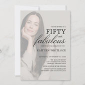 Modern 50 and Fabulous 50th Birthday Party Einladung (Vorderseite)