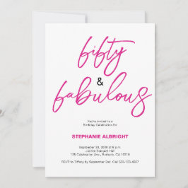 Modern 50 and Fabulous Pink 50th Birthday Party Einladung