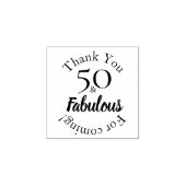 Modern 50 & Fabulous Favour Message Design Gummistempel (Prägung)