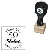 Modern 50 & Fabulous Favour Message Design Gummistempel (Stempel)
