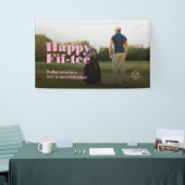 Modern 50. Geburtstag 60. Geburtstag Golf Pink Banner (Messeveranstaltung)