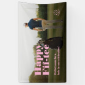 Modern 50. Geburtstag 60. Geburtstag Golf Pink Banner (Vertikal)