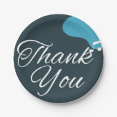 Modern 50. Geburtstag vielen Dank Pappteller (Vorderseite)