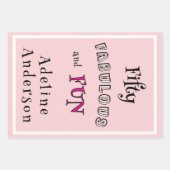 Modern 50 Pink Wrapping Paper Flat Sheet Set of 3 Geschenkpapier Set (Vorderseite 2)