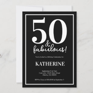 Modern 50 und Fabulous 50. Geburtstag Einladung