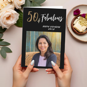 Modern 50 und Fantastisch Foto 50. Geburtstag Karte