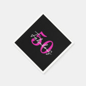 Modern 50th Birthday 50 and Fabulous Party Serviette (Ecke)