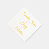 Modern, 50th Birthday custom napkin Serviette (Ecke)