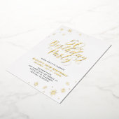 Modern 50th Birthday Party Real Foil Invitation Folieneinladung (Gedreht)