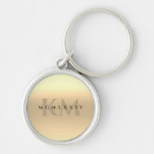 Modern 50th Wedding Anniversary Monogram Gold Schlüsselanhänger (Vorne)