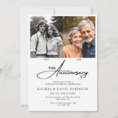 Modern 50th Wedding Anniversary Then and Now Image Einladung (Vorderseite)