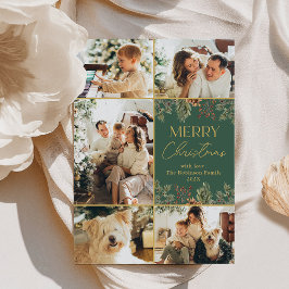 Modern 5 Foto Collage Frohe Weihnachten