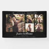 Modern 5 Foto Collage Memorial Banner (Horizontal)