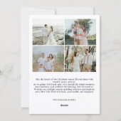 Modern 5 Foto Weihnachtskarte Feiertagskarte (Rückseite)