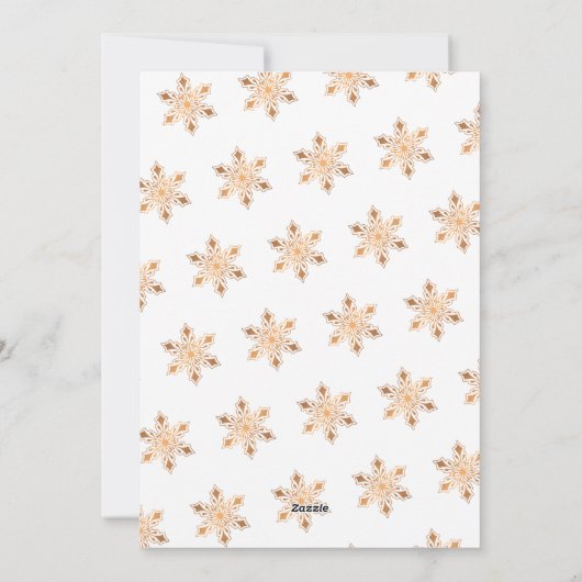 Modern 5 Fotos Goldschneeflocke Weihnachten (Rückseite)