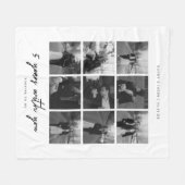Modern 5-Year Anniversary 9 Couple Photos Collage Fleecedecke (Vorderseite (Horizontal))