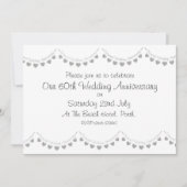 Modern 60. Diamond Hochzeitstag Einladung (Vorderseite)