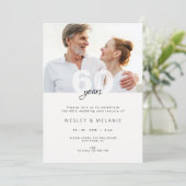 Modern 60th Wedding Anniversary with Photo Einladung (Stehend Vorderseite)