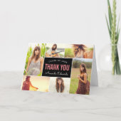 Modern 6 Foto Collage Abschluss Vielen Dank Dankeskarte (Vorderseite)