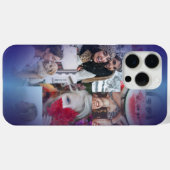 Modern 6 Foto Collage Blue Gradient Case-Mate iPhone Hülle (Rückseite (Horizontal))