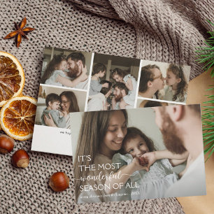 Modern 6 Foto Collage Wunderbare Weihnachtszeit Feiertagskarte