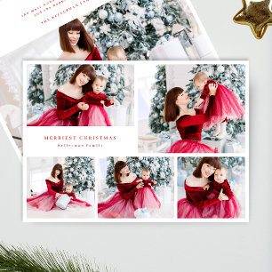 modern 6 Multi Foto Collage RED frohe Weihnachten