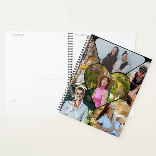 Modern 6 Photo Collage Family Personalized Planner Planer (Anzeige)