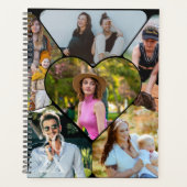 Modern 6 Photo Collage Family Personalized Planner Planer (Vorderseite)