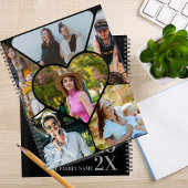 Modern 6 Photo Collage Family Personalized Planner Planer