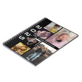 Modern 6 Photo Collage Personalized Notizblock (Linke Seite)