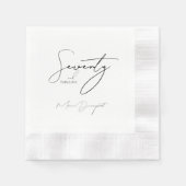 Modern 70 and Fabulous 70th Birthday Party  Serviette (Vorderseite)