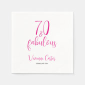 Modern 70 und Fantastisch Name Datum 70. Geburtsta Serviette (Vorderseite)