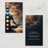 Modern 7 Chakras Symbol Visitenkarte (Vorne/Hinten)