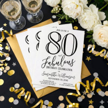 Modern 80 und Fabulous Feste Achtzigster Geburtsta