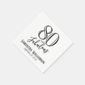 Modern 80 und Fabulous Fetter Name Datum Geburtsta Serviette (Ecke)
