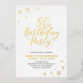 Modern 80th Birthday Party Real Foil Invitation Folieneinladung (Vorderseite)