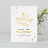 Modern 80th Birthday Party Real Foil Invitation Folieneinladung (Stehend vorne)