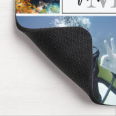 Modern 8-Collage Monogram Name Custom Mousepad (Ecke)