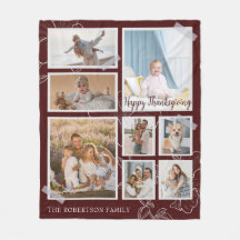 Modern 8 Foto Collage Happy Thanksgiving