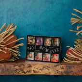 Modern 8 Photo Collage Best Mom Ever Black Fotoplatte (Seite)