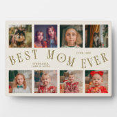 Modern 8 Photo Collage Best Mom Ever Cream Fotoplatte (Vorderseite)