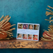 Modern 8 Photo Grid Love You Grandma Icy Blue Fotoplatte (Seite)