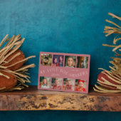 Modern 8 Photo Grid Love You Grandma Pink Fotoplatte (Seite)