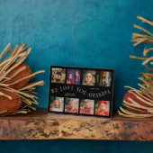 Modern 8 Photo Grid Love You Grandpa Black Fotoplatte (Seite)