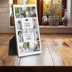 Modern 9 Foto Collage GRAD Keepake Geschenk Fotoplatte