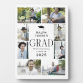 Modern 9 Foto Collage GRAD Keepake Geschenk Fotoplatte (Vorderseite)