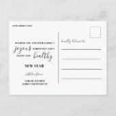 Modern 9 Foto Farbenfrohe Weihnachtsgrüße Postca Postkarte (Rückseite)