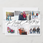 modern 9 Multi Foto Collage fröhliche Weihnachten (Vorderseite)