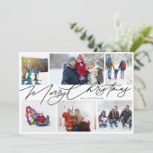 modern 9 Multi Foto Collage fröhliche Weihnachten (Stehend Vorderseite)