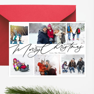 modern 9 Multi Foto Collage fröhliche Weihnachten